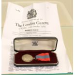 A Queen Elizabeth II Imperial Service Medal named to Alfred John Bricknell in its original case