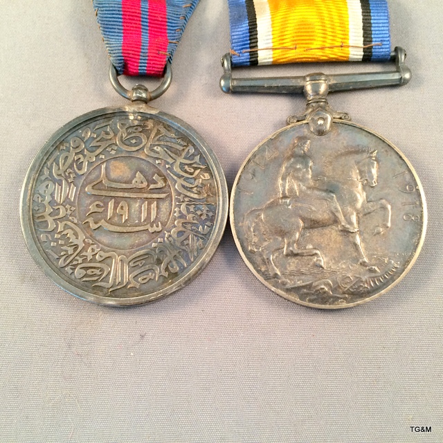 A Delhi Durbar WW1 medal group including miniatures Capt J L Stronach issued in 1911( not many - Image 4 of 7