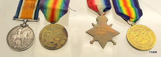 A WW1 medal pair named to 10589 Private W Hudd of the Wiltshire Regiment with a 1915 Star & - Image 2 of 2