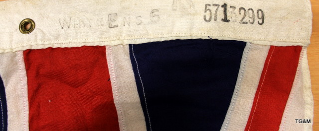 An original Royal Navy white ensign flag 55 inches by 110 inches - Image 3 of 3