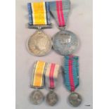 A Delhi Durbar WW1 medal group including miniatures Capt J L Stronach issued in 1911( not many