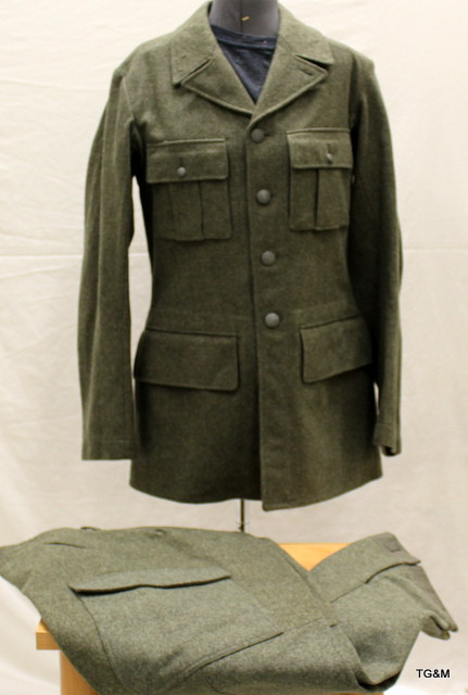 A WW2 1942 dated Swedish Army jacket & trousers