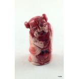 An unusual carved coral Chinese Figure