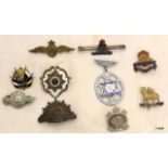 A small assortment of WW1 & WW2 sweetheart brooches