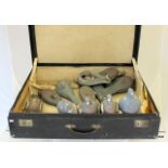 A cased set of Pigeon decoys in a travel case