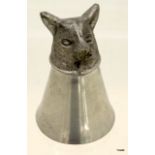 A fox head drinking stirrup