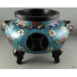 A bronze and cloisonné Chinese Censer