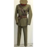A Lieutenant Colonels uniform from the Queen Victoria’s Rifles consisting of Jacket, Trousers, Cap