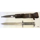 Swedish Mauser rifle bayonet M96  (1899-1912) double edged known as flat locking stud complete