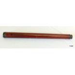 A Dudley Adams single draw Mahogany telescope c1800