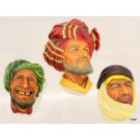 Arab wall hanging figures by Bossons