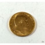 A 1909 sovereign in case proof /very fine