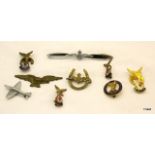 A selection of 9 Royal Air Force sweetheart brooches and badges