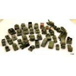 A collection of play worn Army Dinky and Corgi