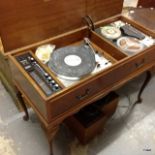 A Retro Goldring Gramophone & Speakers with a  fitted reel to reel tape system