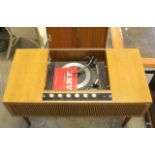 A vintage H.M.V Stereomaster 1960's free standing record player