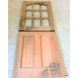 A barn door with glazed top unused 195 x 75cm