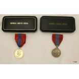 Two cased Imperial Service Medals named to Albert Leonard Brown and Charles Edward Pickett