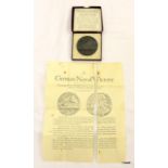 A British version of the RMS Lusitania Medal in its original box and original paperwork