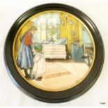 Royal Copenhagen limited edition wall plaque in wooden frame 25cm in diameter