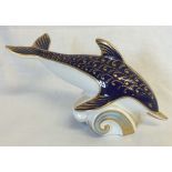 A Porcelain Dolphin by Crown Derby