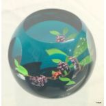 A William Manson Glass Paperweight "Ladybird" No 39 of 150, Boxed with Papers