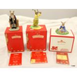 A Royal Doulton Bunnykins Barrister, Golfer and Barbara Makes a daisy chain figurines