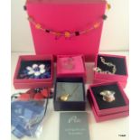 A collection of new and used Pia jewellery boxed to include some silver