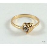 9Ct Gold Ladies Centre Heart Set Ring Size N