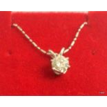 A 14ct White Gold Diamond Pendant of 48 Points Exact Weight