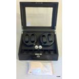 4 and 6 lacquer wood watch winder case (new/unused)