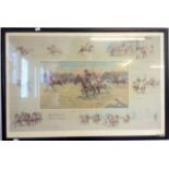 A Ltd Edn Print by Snaffles, Depicting a Polo game, "Carpet Beaters v Bobbery Wahls" No 54 of 850