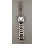 Solid silver mans watch by Gems with 1ct diamonds