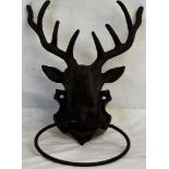 A cast figure of a deer head