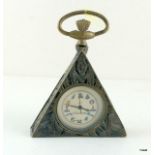 A brass cased Masonic pocket watch