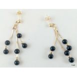 9ct Gold ladies drop earrings