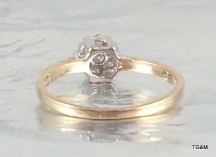 9ct Gold ladies diamond hallmarked 0.25ct ring size M - Image 4 of 7