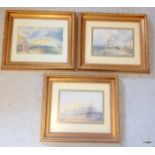 3 framed sailing pictures 39 x 37