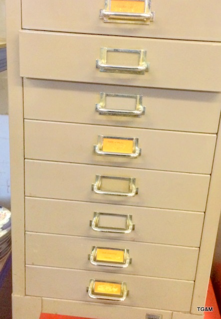 3 x separate metal engineer filing cabinet of various sizes - Image 6 of 8
