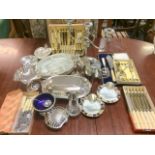 A collection of silver plate