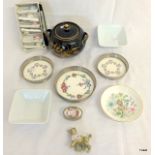 A Mixed Collection of Porcelain Items to Include Royal Doulton, Enamel Pill Box and Ginger Jar.