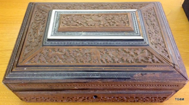 2 x Franklin Mint silver gilt jewellery items in boxes together with 2 jewellery boxes one carved - Image 7 of 7