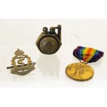 A WW1 Victory medal named to 389 Private EE Pottinger of the Royal Army Medical Corps with a WW1