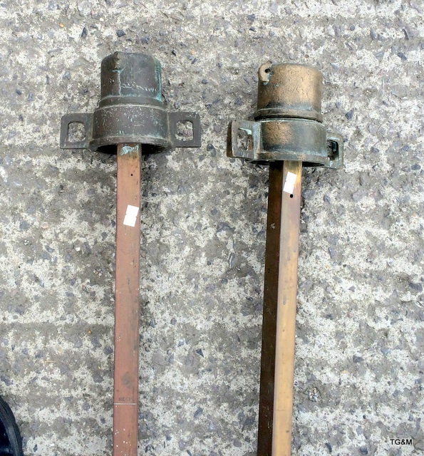 A pair of vintage brass fuel tank dippers - Image 2 of 9