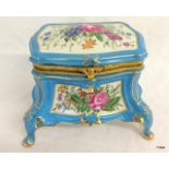 A ladies ceramic jewellery box in the sevres style