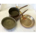 Vintage brass/copper cooking pans