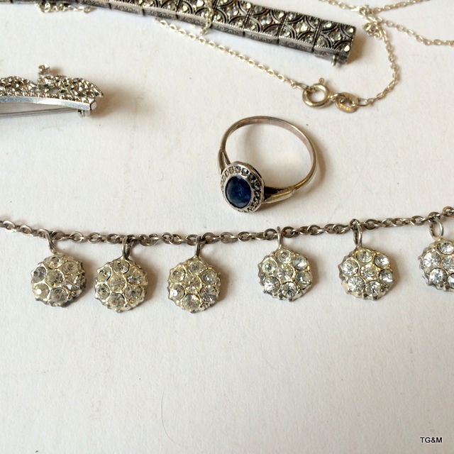 A quantity of silver and marcasite jewellery - Image 2 of 7