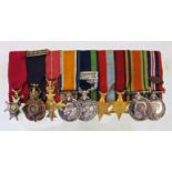 An impressive miniature medal group mounted by Spink of London. The group consists of Order of the