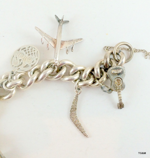 Silver charm bracelet and 13 charms 89gm - Image 4 of 5