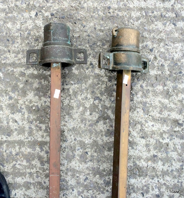 A pair of vintage brass fuel tank dippers - Image 3 of 9